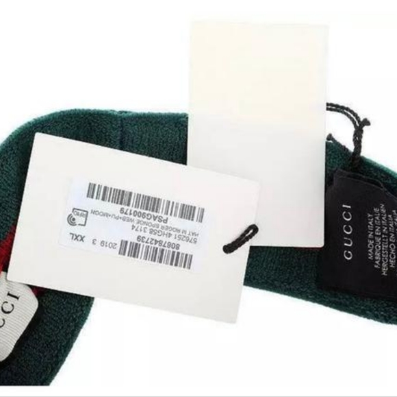 Green and red knit Gucci visor. Designer size M - Picture 4 of 4